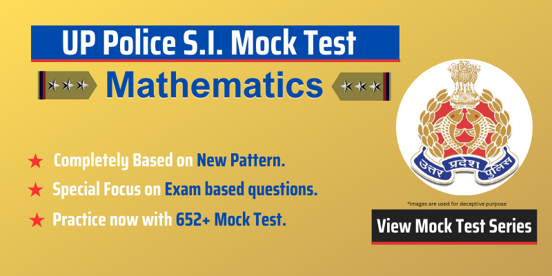 UP S.I Mathematics  Mock Test Exams