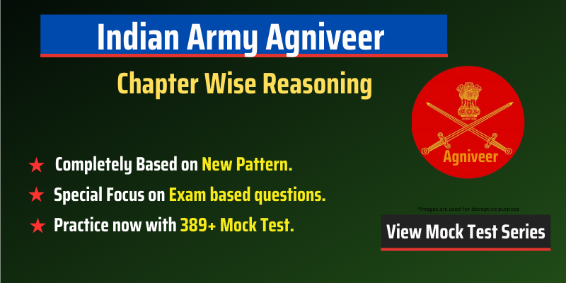 Indian Army Agniveer Mock Test Chapter Wise  Reasoning